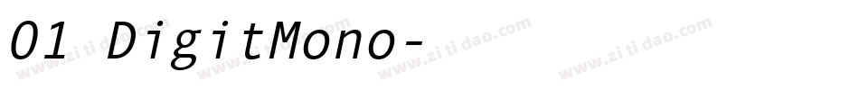 01 DigitMono字体转换